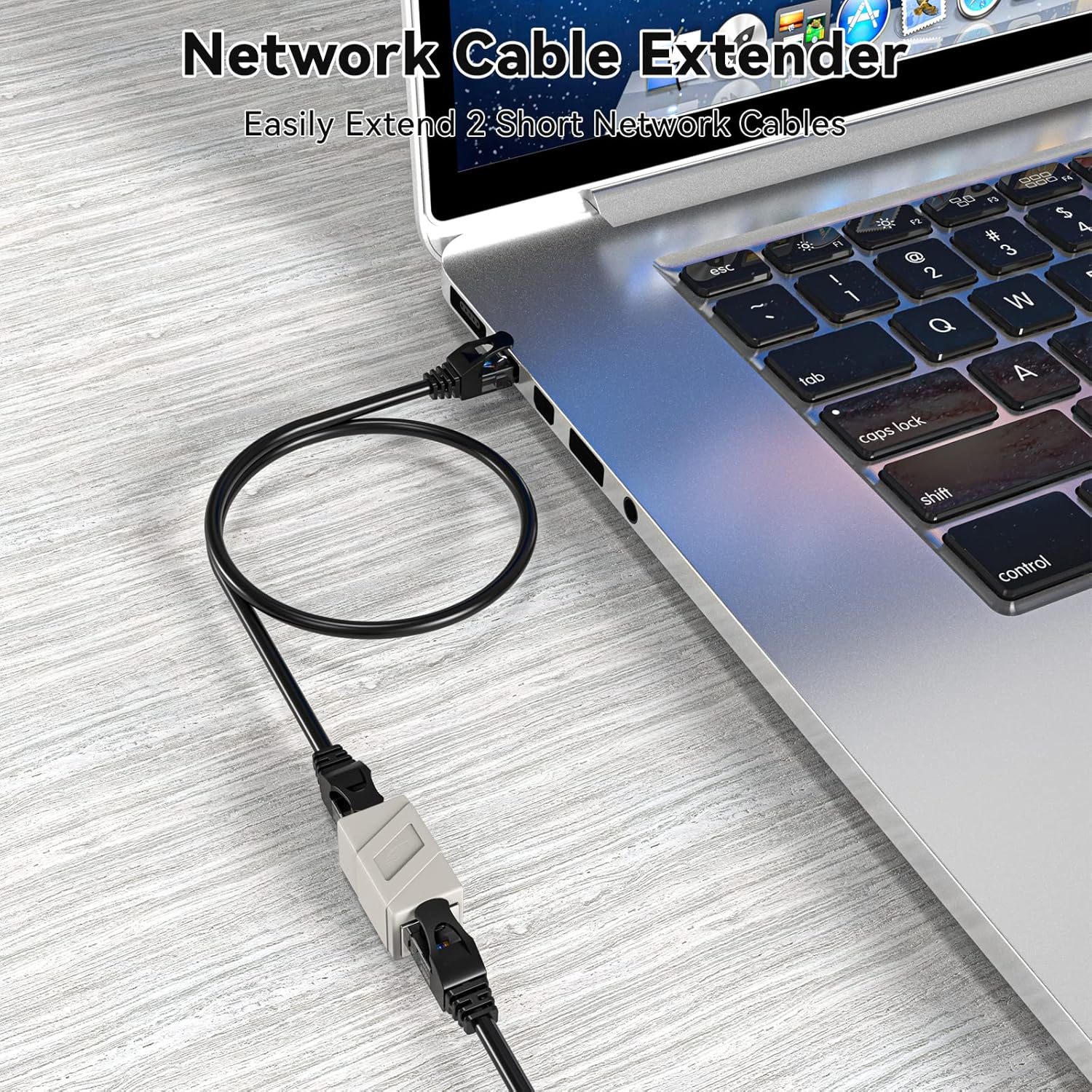Acoplador RJ45, paquete de 3 adaptadores Ethernet hembra a hembra, adaptador extensor de cable Ethernet, modular recto de 8 pines, conectores de red