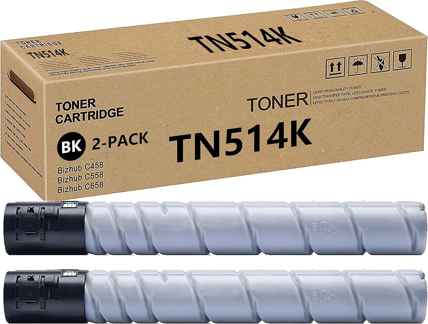 WEYNUONY TN514K (A9E8130) TN-514 TN514 K Cartucho de tóner compatible con impresora Konica Minolta Bizhub C458 C558 C658 (28,500 páginas de alto