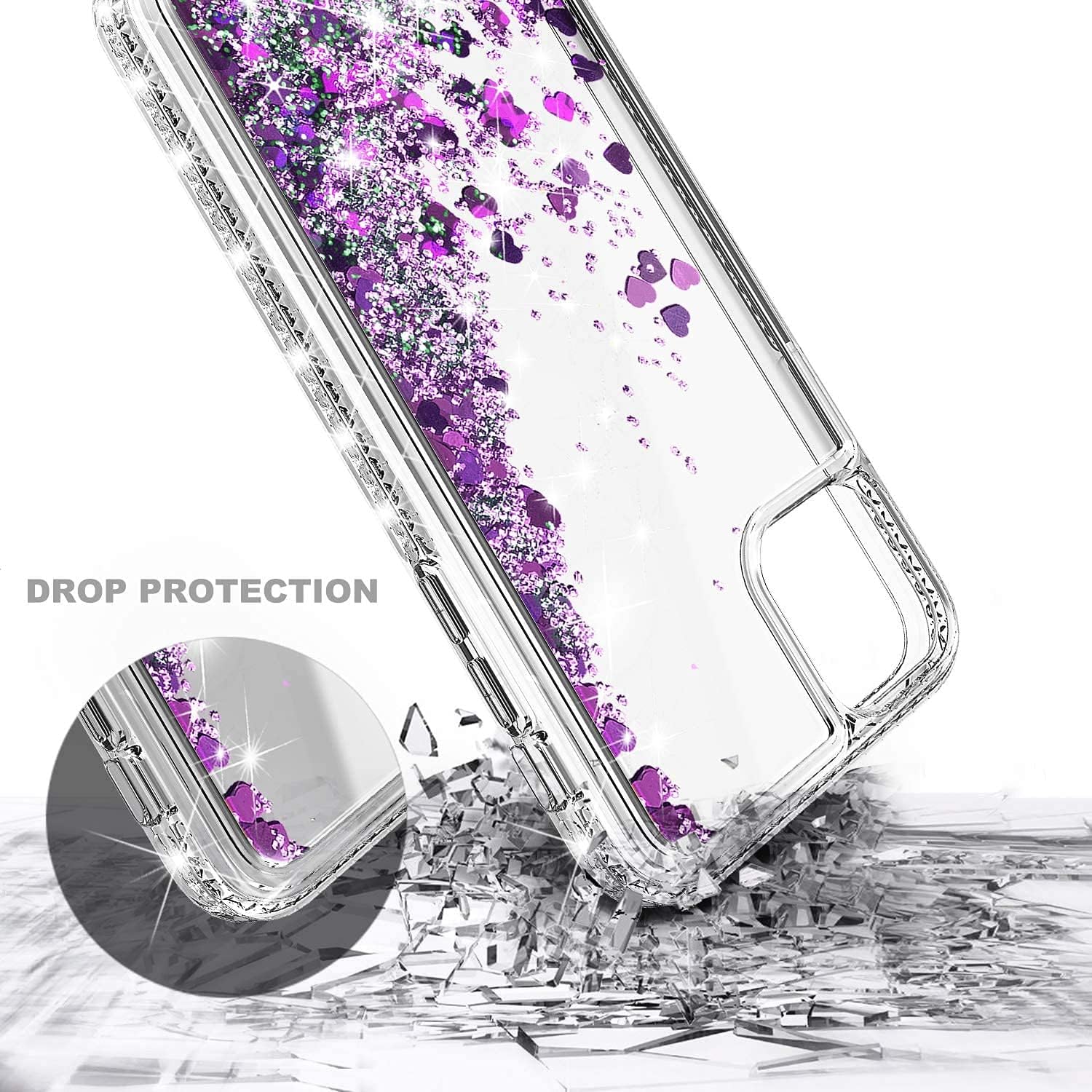 NGB Supremacy Funda compatible con iPhone 1212 Pro con protector de pantalla de vidrio templado, soporte de anillocorrea de muñeca, para niñas y