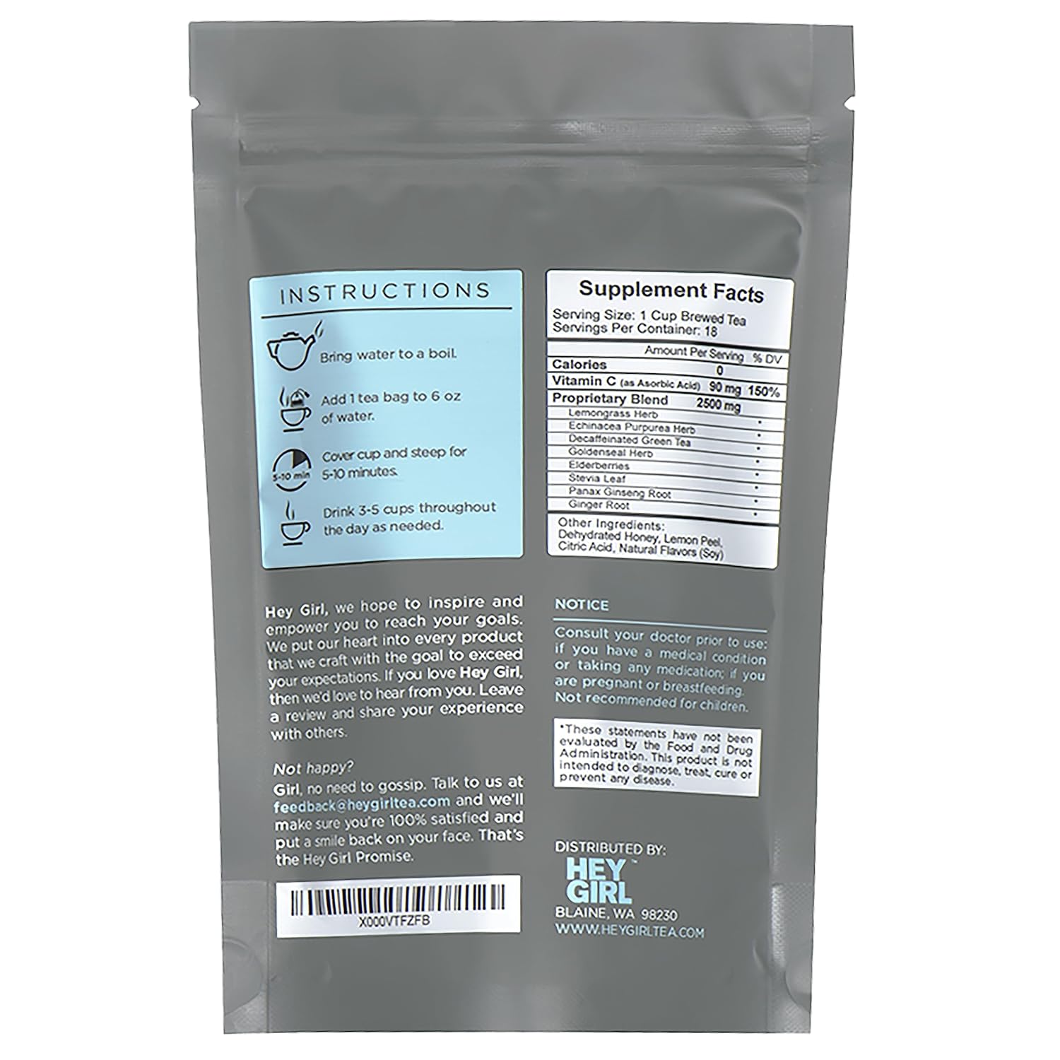 Hey Girl Sleep + Feel Better Tea Bundle – Té para dormir con manzanilla, raíz de valeriana y bálsamo de limón en bolsas de té + té de hierbas Feel