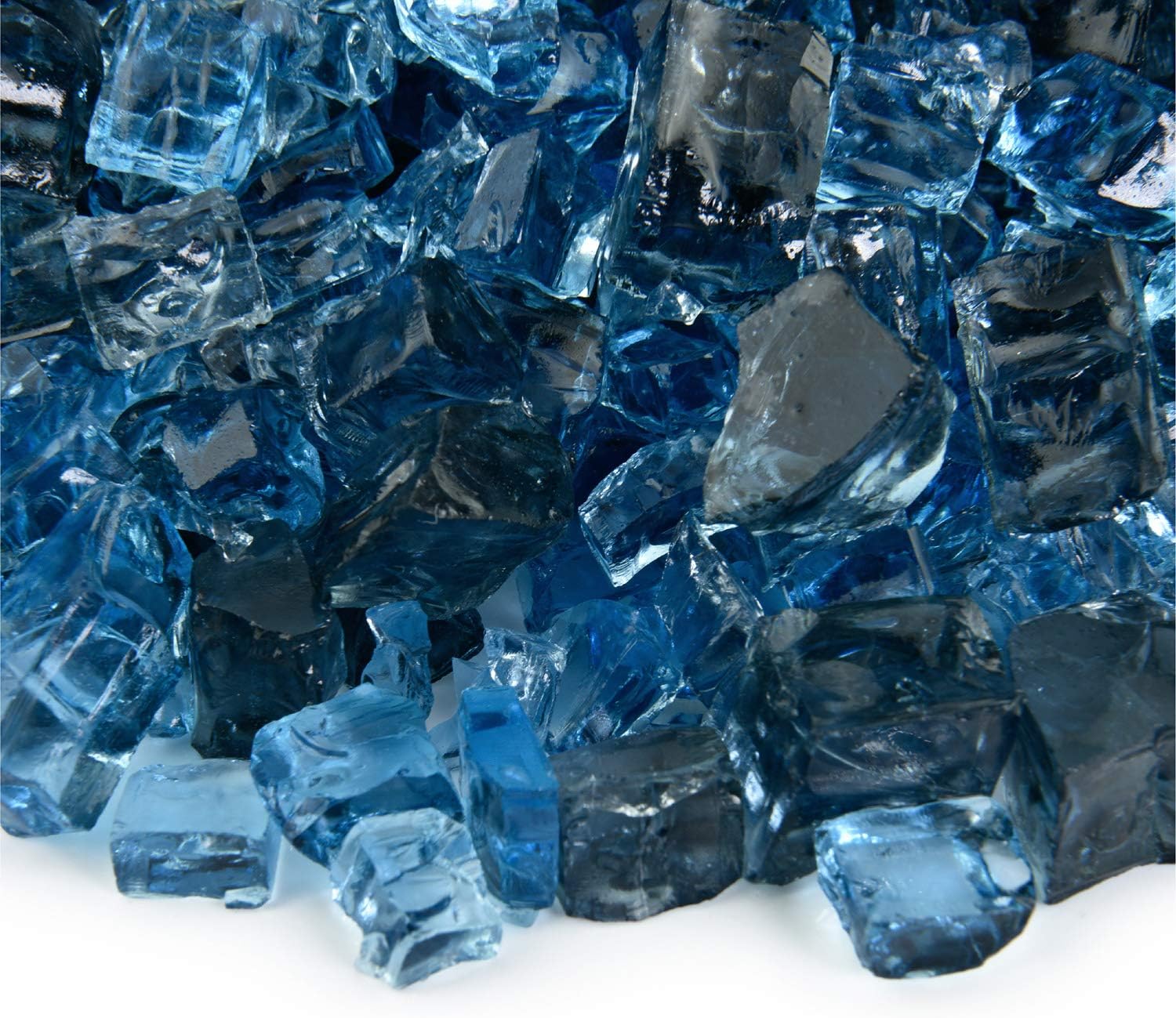 Kenai Blue – Mezcla de vidrio de fuego para fogatas o chimeneas de interior y exterior  10 libras  12 pulgada