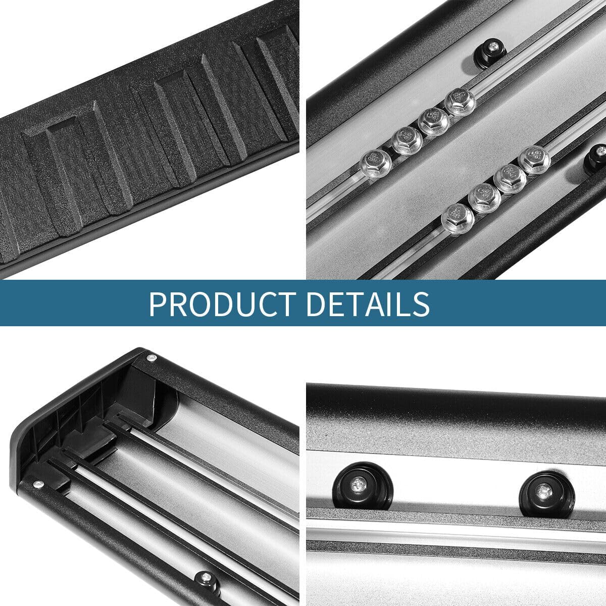 Estribos laterales de aluminio, escalones laterales de camión Nerf Bars L+R para