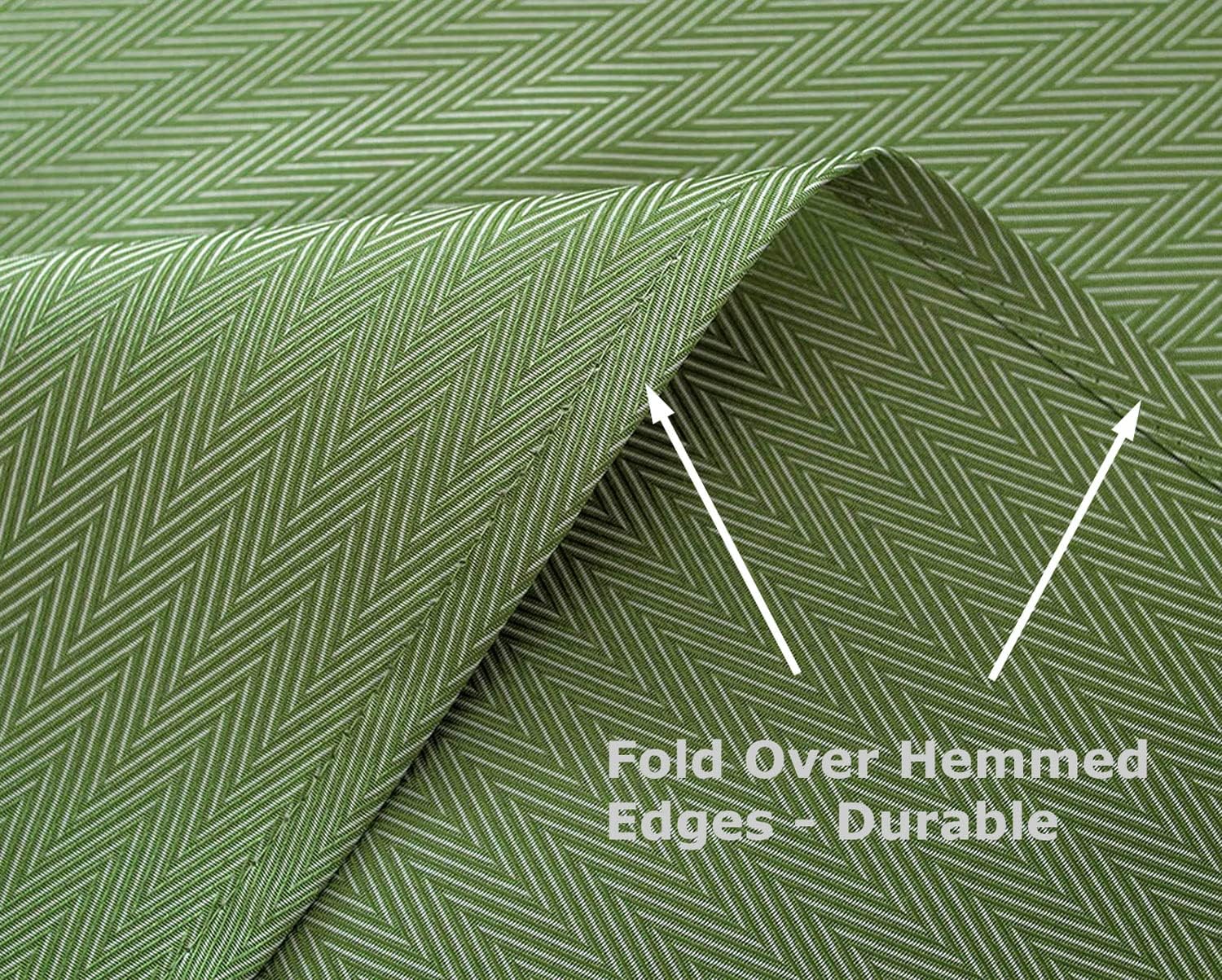 Tektrum Mantel cuadrado con textura de jacquard de espiga de 70 x 70 pulgadas, impermeable, a prueba de derrames, resistente a las manchas, sin