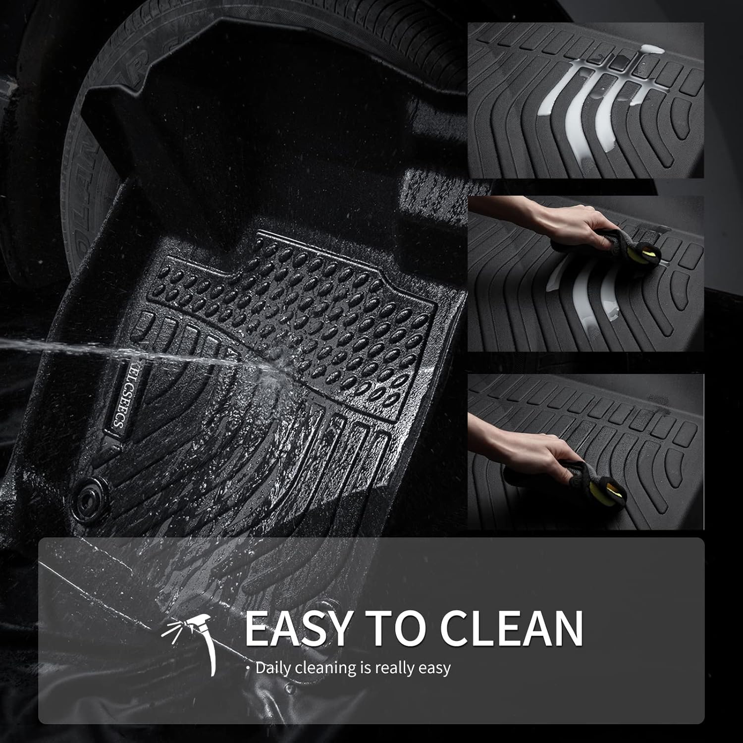 KELCSEECS Alfombrillas personalizadas para Volkswagen Jetta 2012-2018, protección para todo tipo de clima, revestimientos de suelo de elastómero