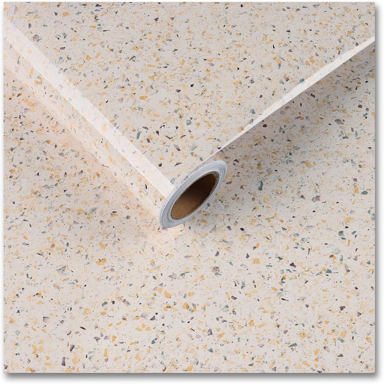 CRE8TIVE Papel adhesivo de granito impermeable de 24 x 118 pulgadas, papel tapiz de granito para despegar y pegar, autoadhesivo, extraíble, mármol