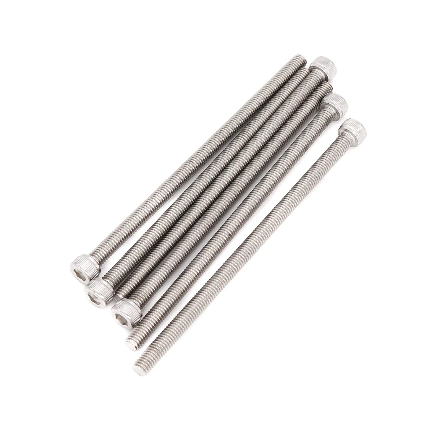binifiMux 6pcs M6x190mm Largo Socket Cap Tornillos Tornillos 304 Acero Inoxidable