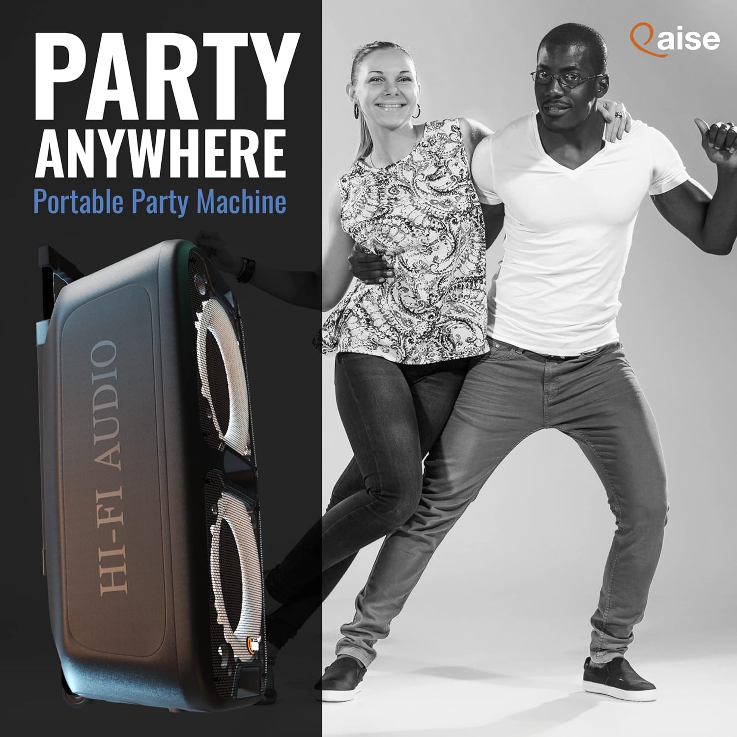 Altavoz Bluetooth portátil y máquina de karaoke – Sistema PA portátil con micrófono inalámbrico, subwoofer profesional dual de 10 pulgadas con
