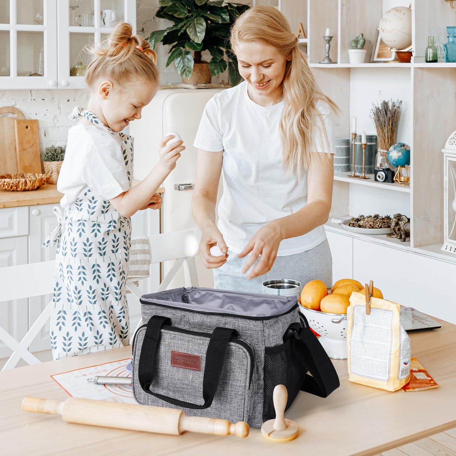 ToteTastic Lonchera reutilizable aislada para mujereshombres, bolsa de almuerzo a prueba de fugas con correa ajustable para el hombro, bolsillo