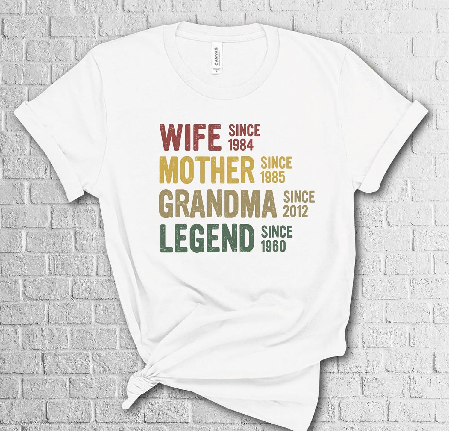 Personalized Wife Mother Grandma Legend Shirt, Creative Mothers Day Gift T-Shirt, Customized Parent Wife Since T-shirt, Gift for Mom, Cute Graphic