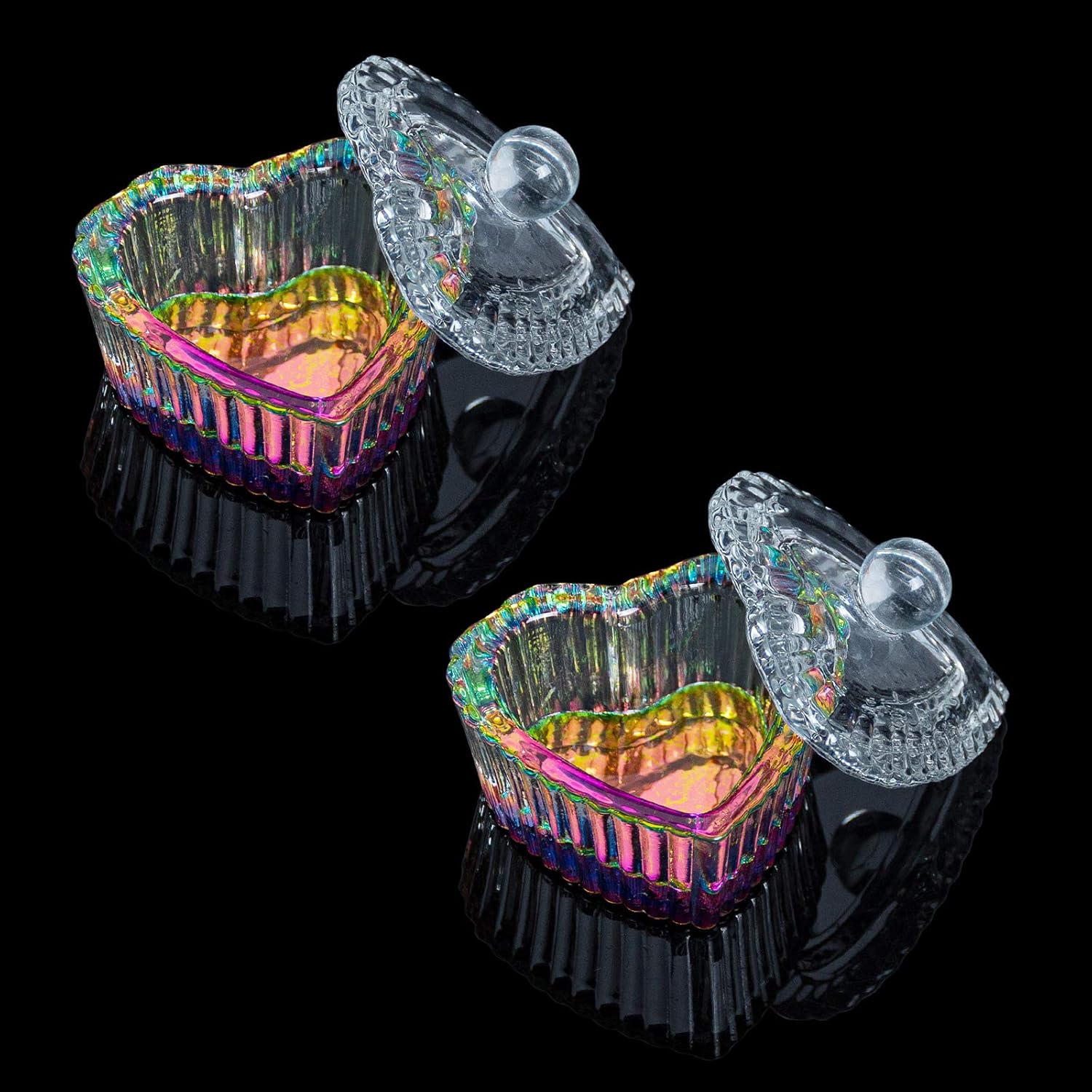 AORAEM 2 piezas de puntas de uñas Art Dappen Dish con tapa, polvo líquido acrílico, monómero, vaso de cristal, herramientas de cristalería para uso