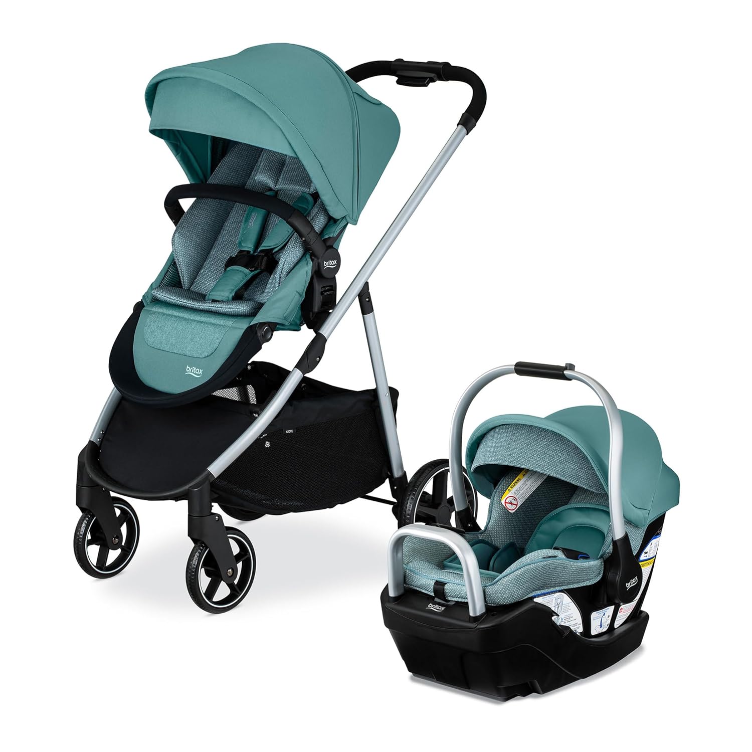 Britax Willow Grove SC – Sistema de viaje para bebé, asiento de automóvil infantil y cochecito combinado con base alpina, tecnología ClickTight,