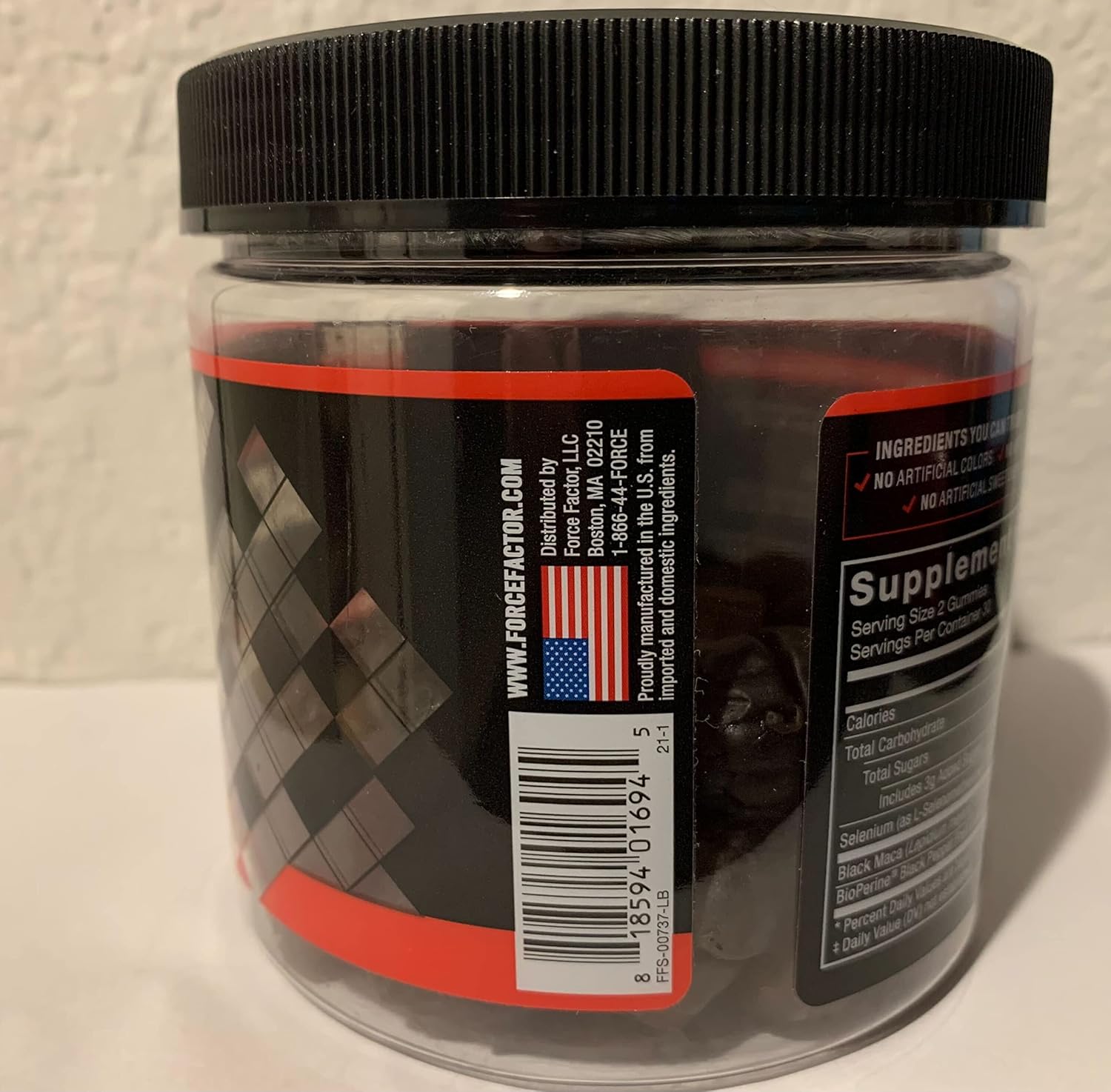 Force Factor Gomitas de maca negra, paquete de 2, raíz de maca negra para mejorar la vitalidad masculina, aumentar la energía y la fuerza, con