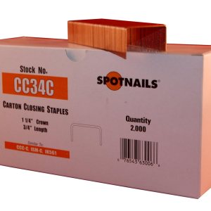 Spot Nails CC34C 1-14-Inch Crown 34-Inch Leg Cartón Cierre Grapa (cantidad 2000) Spot Nails CC34C 1-14-Inch Crown 34-Inch Leg Cartón Cierre Grapa (cantidad 2000)