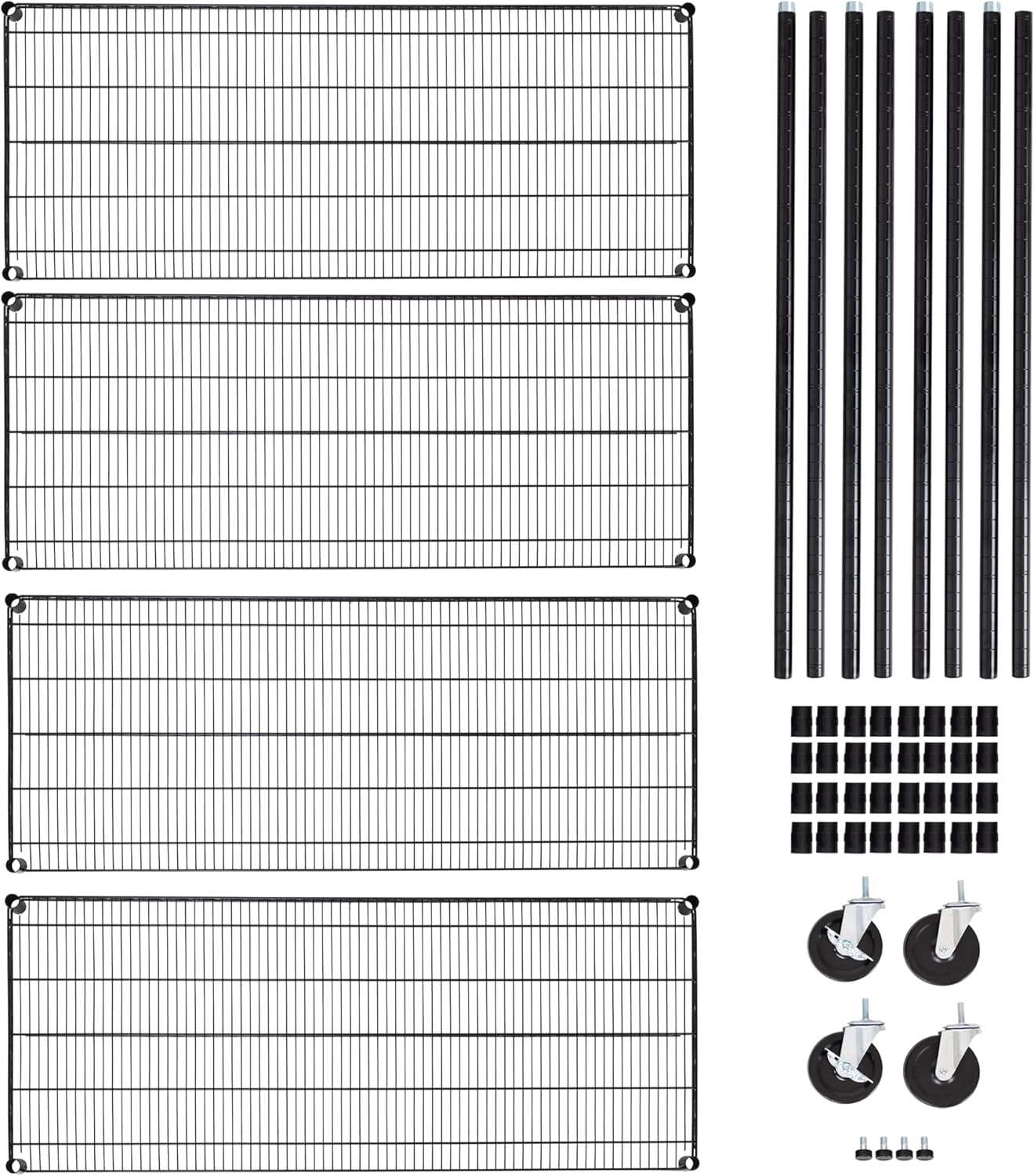 Seville Classics UltraDurable – Estante de alambre de acero sólido NSF resistente, organizador para garaje, almacén, oficina, restaurante, aula,