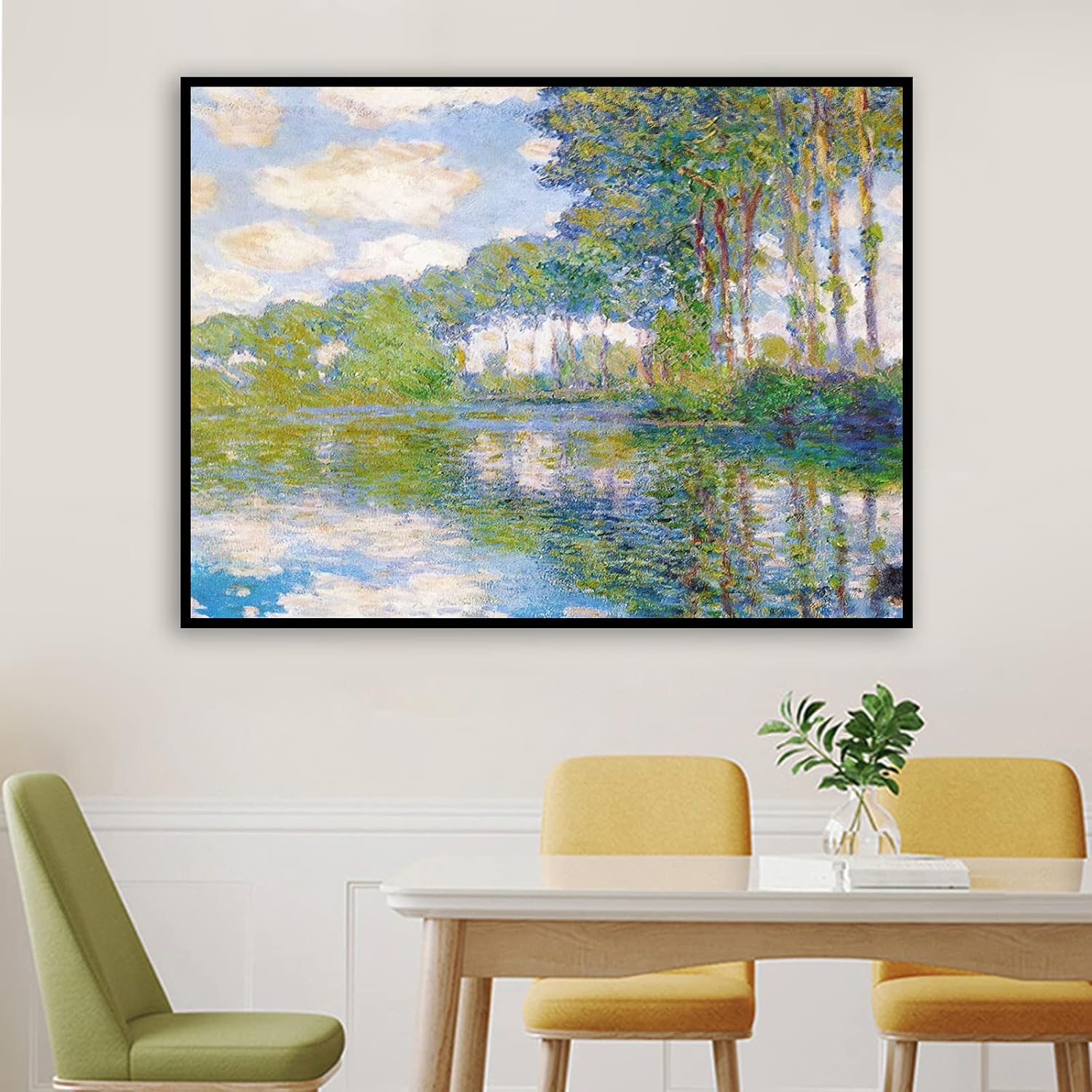 Claude Monet – Lienzo decorativo para pared, póster de álamos sobre Epte Monet, impresiones artísticas, pintura al óleo para dormitorio, sala de