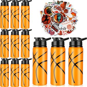 Gerrii 12 botellas de agua a granel de 22 onzas con tapa a presión, botellas reutilizables, 100 calcomanías, casco, calcomanías de premio, regalos Gerrii 12 botellas de agua a granel de 22 onzas con tapa a presión, botellas reutilizables, 100 calcomanías, casco, calcomanías de premio, regalos