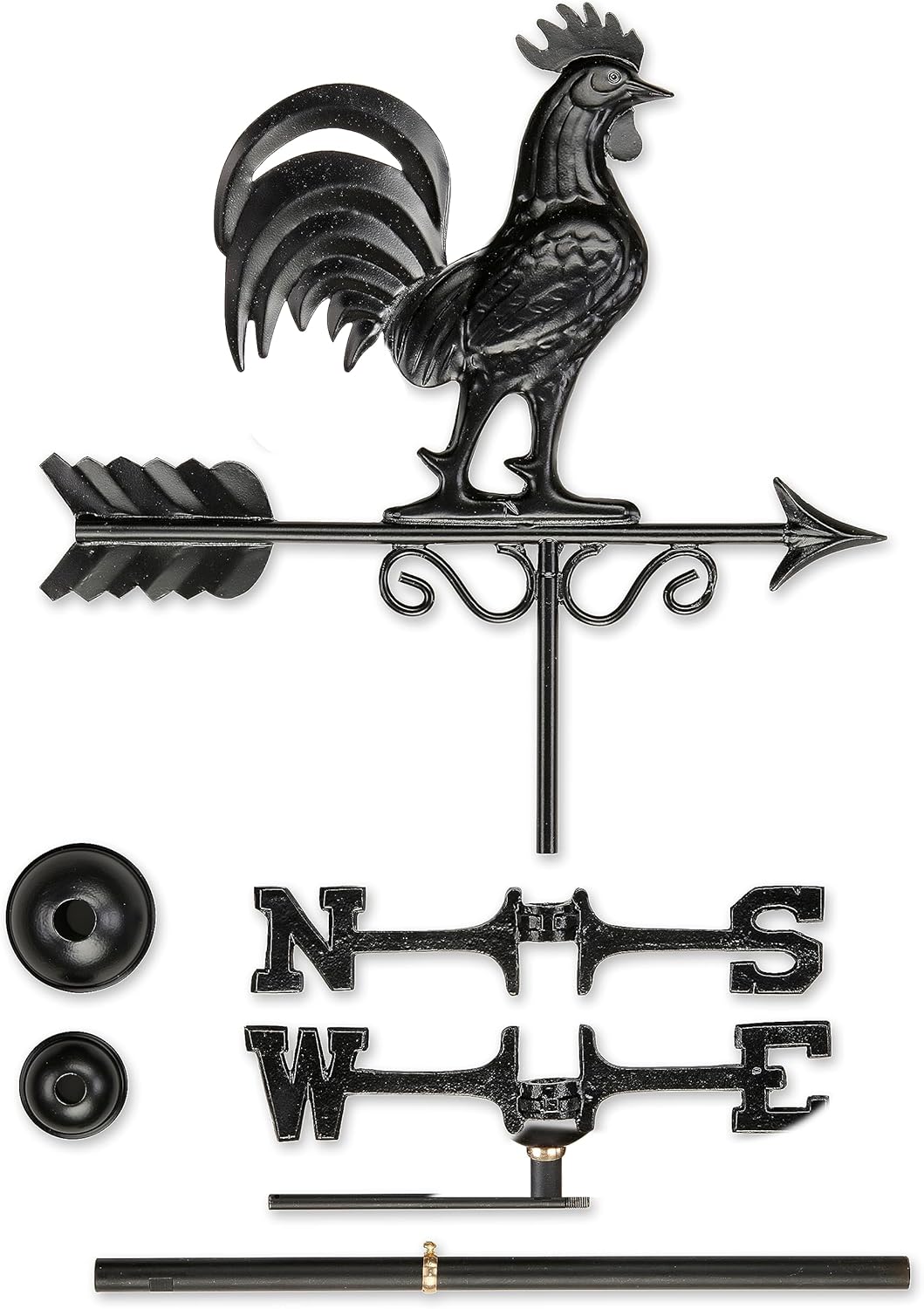 Bantam Rooster Weathervane 1975K – Acabado negro por Good Directions
