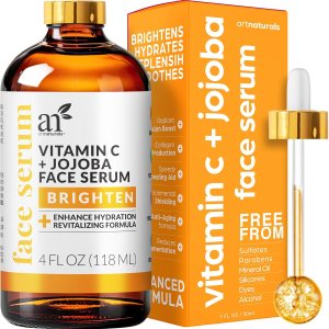 ArtNaturals Suero de vitamina C antienvejecimiento (4 onzas líquidas) con ácido hialurónico y vitamina E – Repara las arrugas ojeras, desvanece las ArtNaturals Suero de vitamina C antienvejecimiento (4 onzas líquidas) con ácido hialurónico y vitamina E – Repara las arrugas ojeras, desvanece las