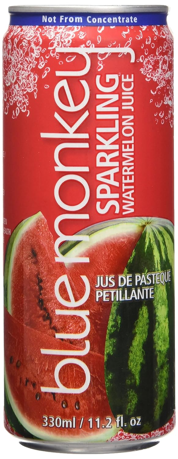 blue monkey Jugo espumoso de sandía al 55%, 11.2 onzas líquidas (paquete de 12)