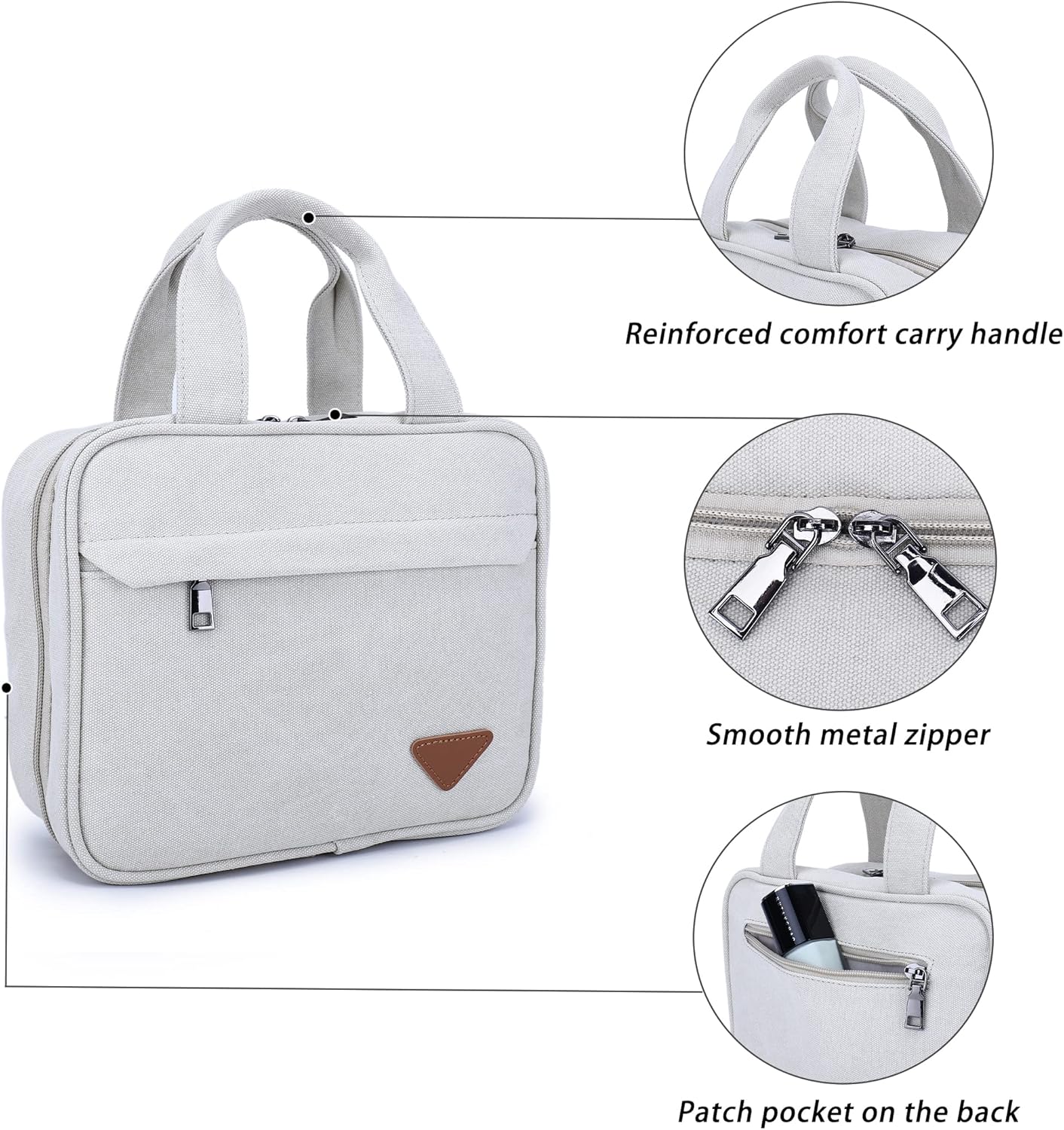 Pearl Angeli Neceser de viaje colgante para mujeres y hombres, resistente al agua, organizador de maquillaje, bolsa organizadora de maquillaje de