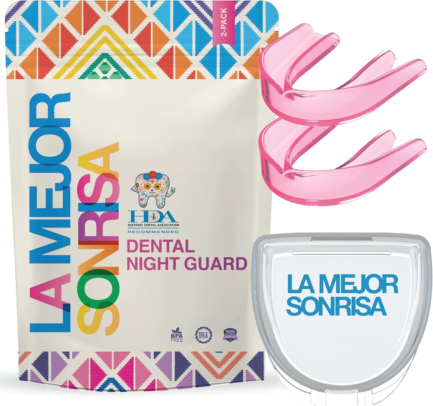 La Mejor Sonrisa (The Best Smile) – Protector bucal para apretar los dientes por la noche, protector nocturno premium para rechinar dientes con