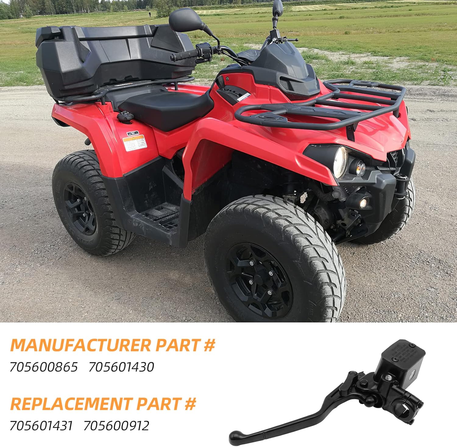 Cilindro maestro de freno delantero 705600865 705601430 compatible con Can Am Outlander Renegade 650 450 500 570 800 850 1000 2012-2021 All Editon