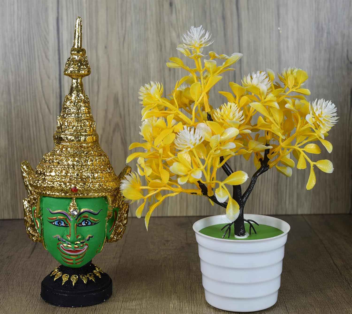 BUDDHO Máscara tailandesa de Khon, esculturas tailandesas, drama ramayana, coleccionable, decoración tailandesa, manualidades, decoración, figura de