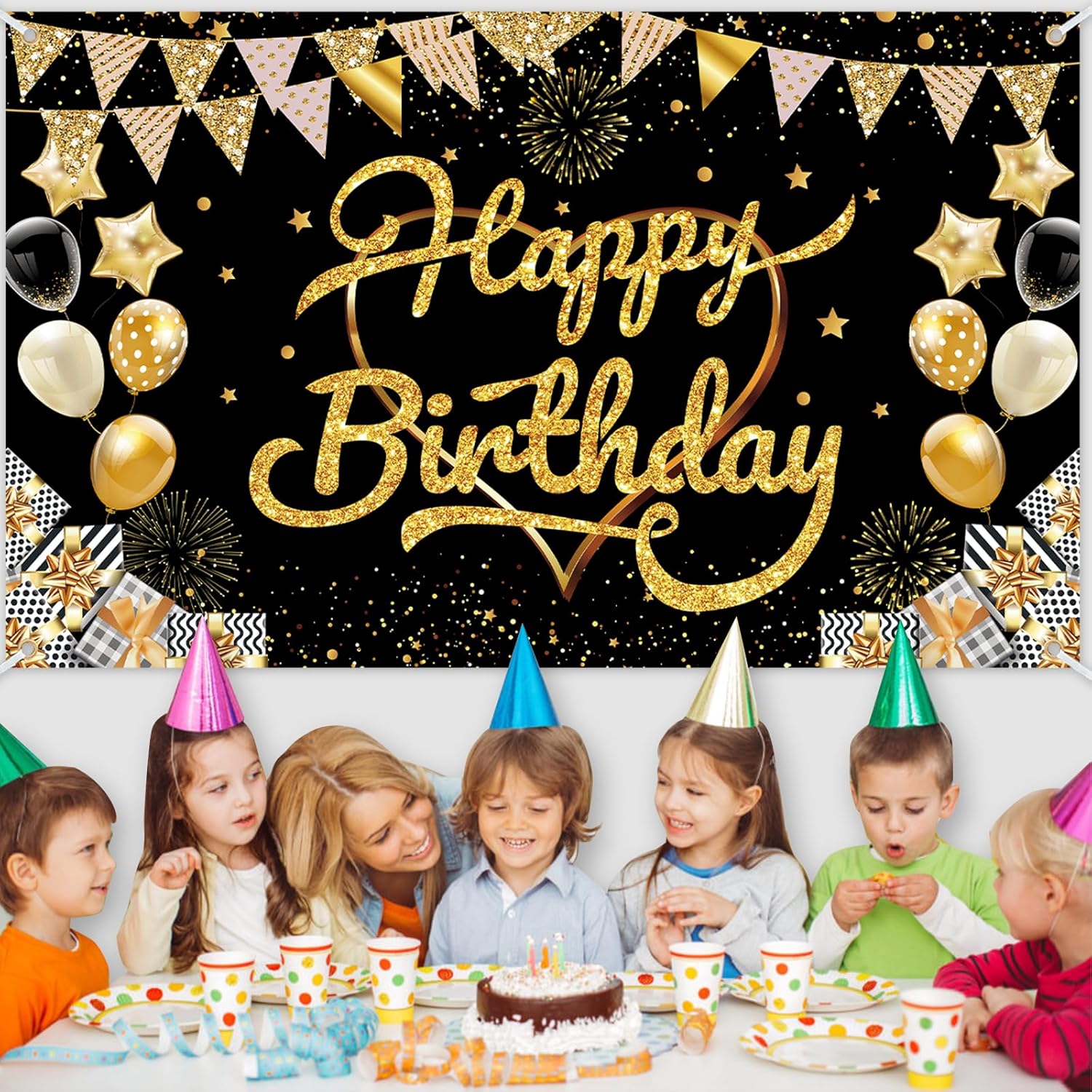 Cartel de cumpleaños, telón de fondo de letreros de feliz cumpleaños, decoración de cumpleaños para mujer, decoraciones de fiesta temática de