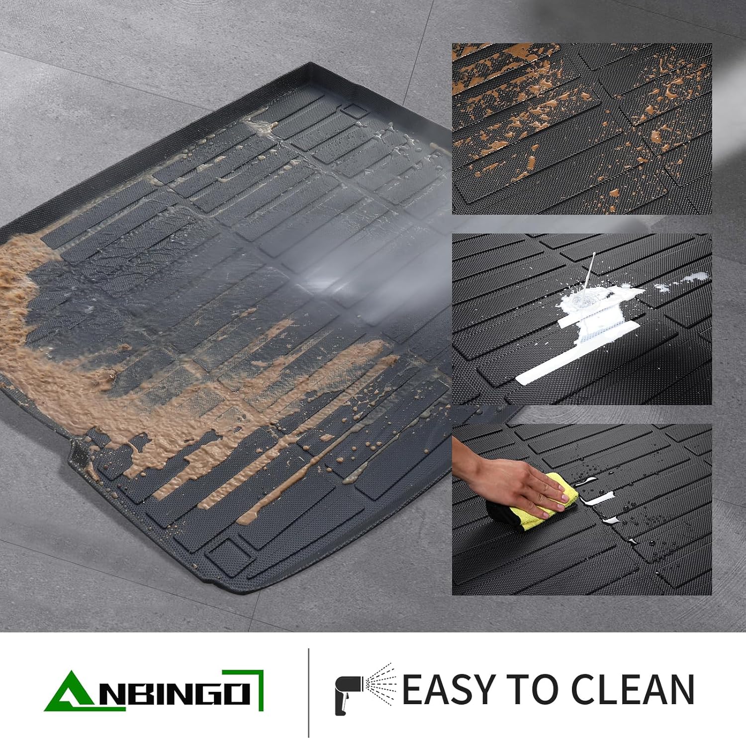 ANBINGO -Alfombrillas y forro de carga personalizadas para Nissan Ariya 2023. Protección para todo tipo de clima, TPE impermeable, antideslizantes,