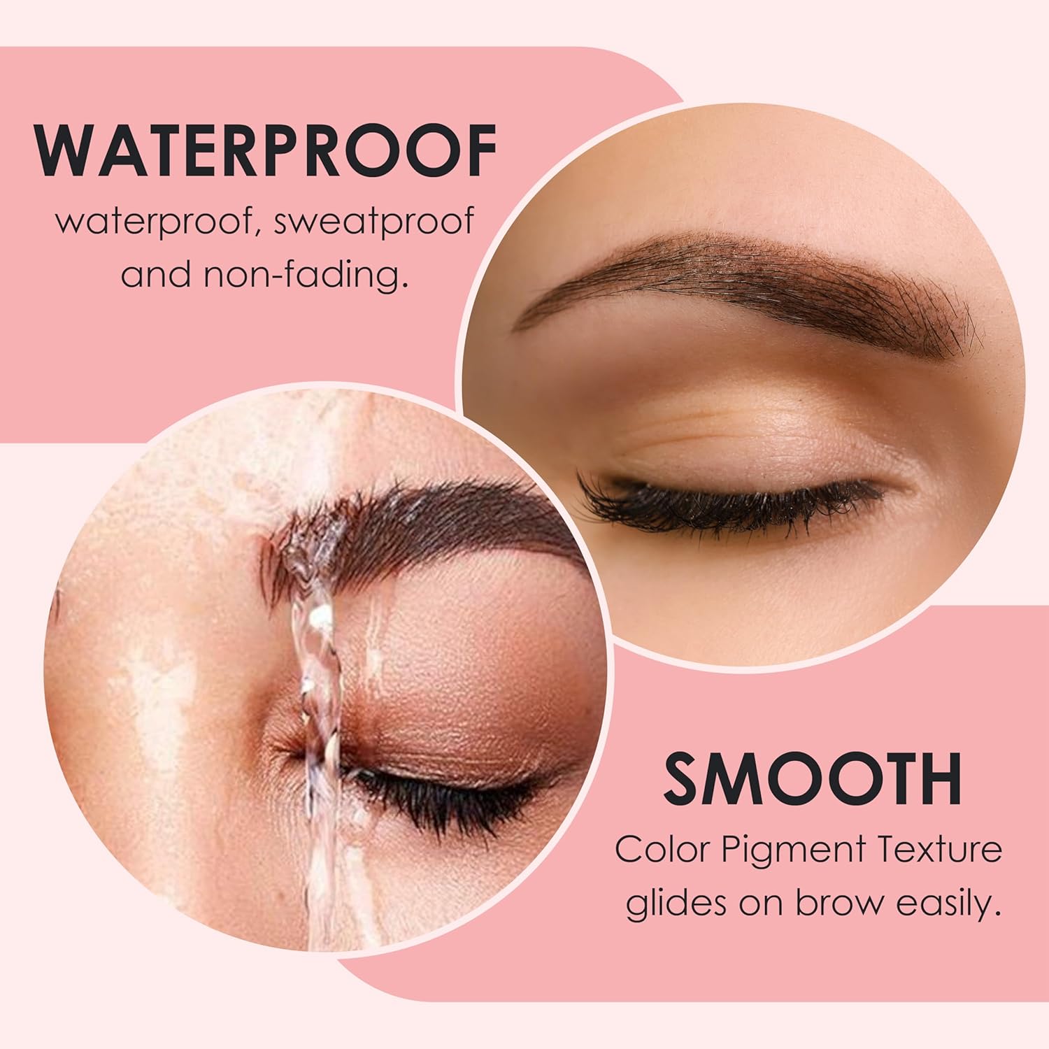 Luxe Cosmetics – Juego de colores negros para pestañas y cejas – Color temporal de larga duración (hasta 4 semanas) – Vegano y libre de crueldad