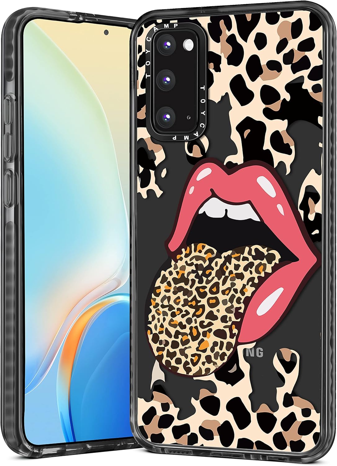 Toycamp Funda para Samsung Galaxy S20 para mujer, diseño de leopardo divertido y bonito diseño de labios femeninos para niñas y adolescentes, (6.2