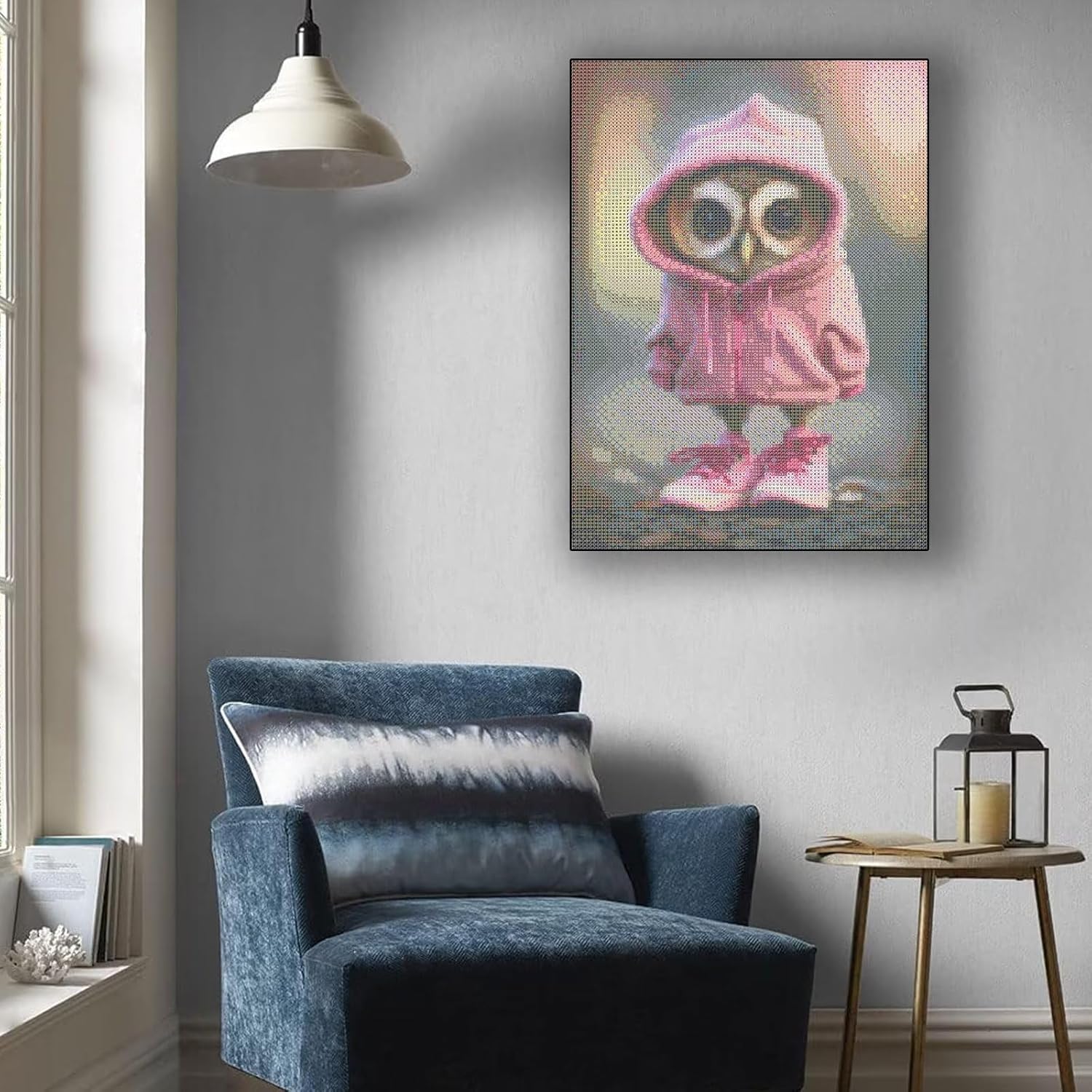 CoHraeu OWL – Kits de pintura de diamantes para adultos, kit de arte de diamante 5D de búho, pintura de diamante de taladro completo, arte y