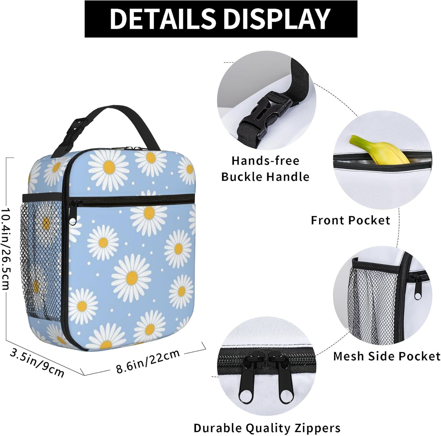Bolsas de almuerzo aisladas reutilizables para mujeres y hombres, bolsas de almuerzo portátiles de gran capacidad para el trabajo, picnics y viajes