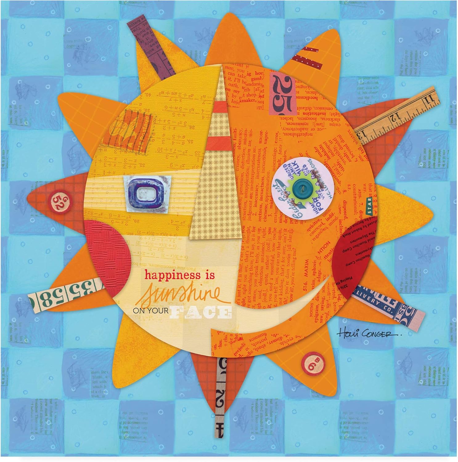 Trademark Fine Art, Sol de felicidad 14×14 de Holli Conger