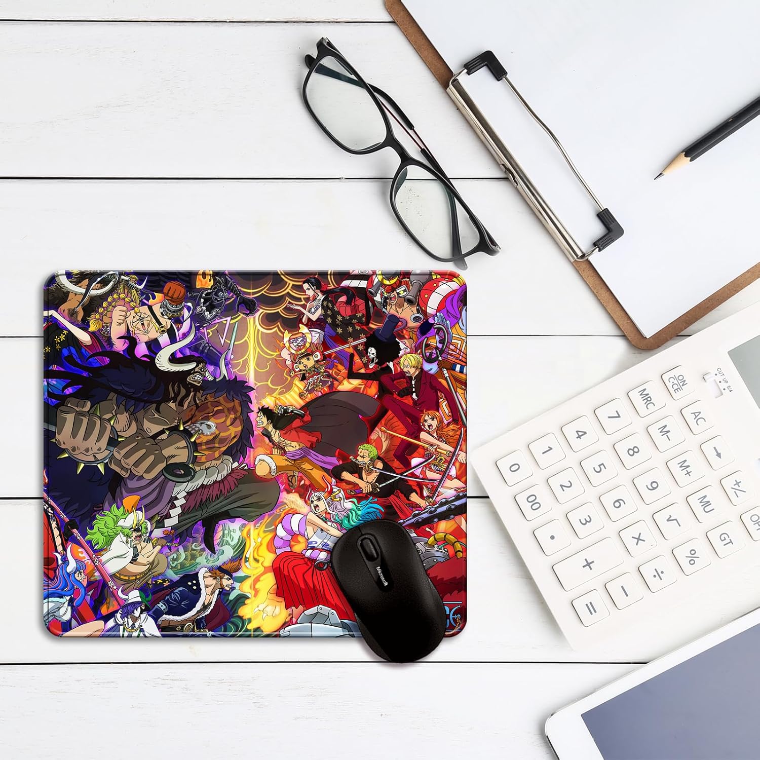 Alfombrilla de mouse de anime, alfombrilla de mouse pequeña para juegos y oficina en casa, base de goma antideslizante con bordes cosidos,