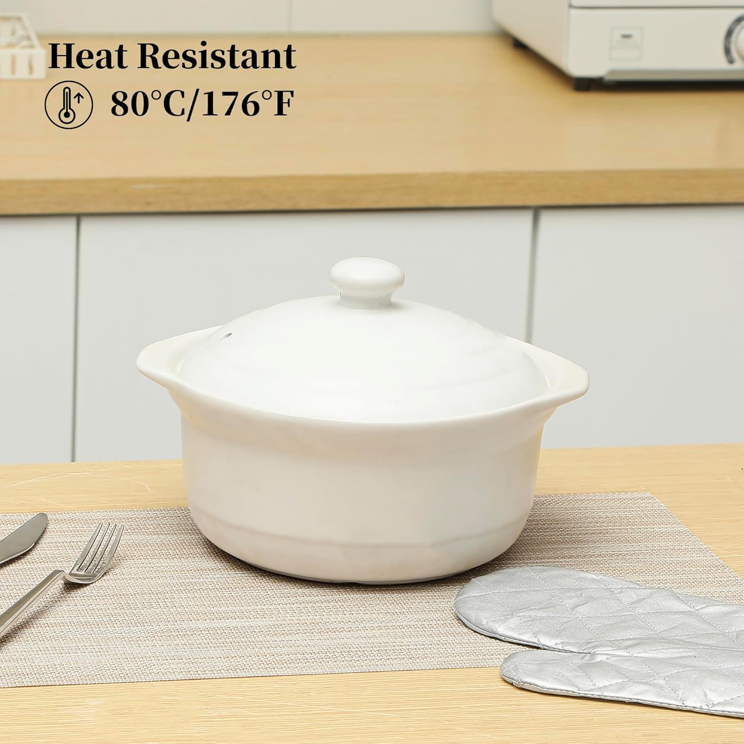 Juego de 12 manteles individuales beige y blanco, resistentes al calor, antideslizantes, para mesa de comedor, lavables, duraderos, tejido de vinilo