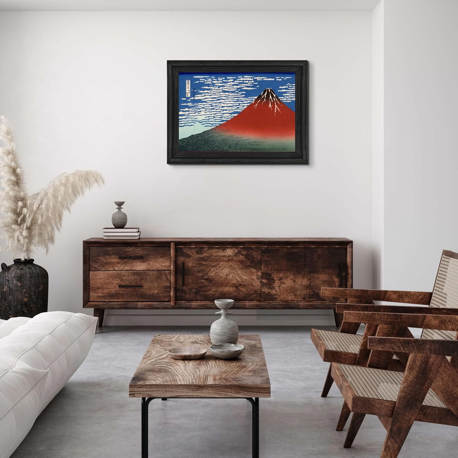 Katsushika Hokusai – Lienzo enmarcado para decoración de pared, lienzo de reproducción de pintura fina  Impresión de galería en marco de madera