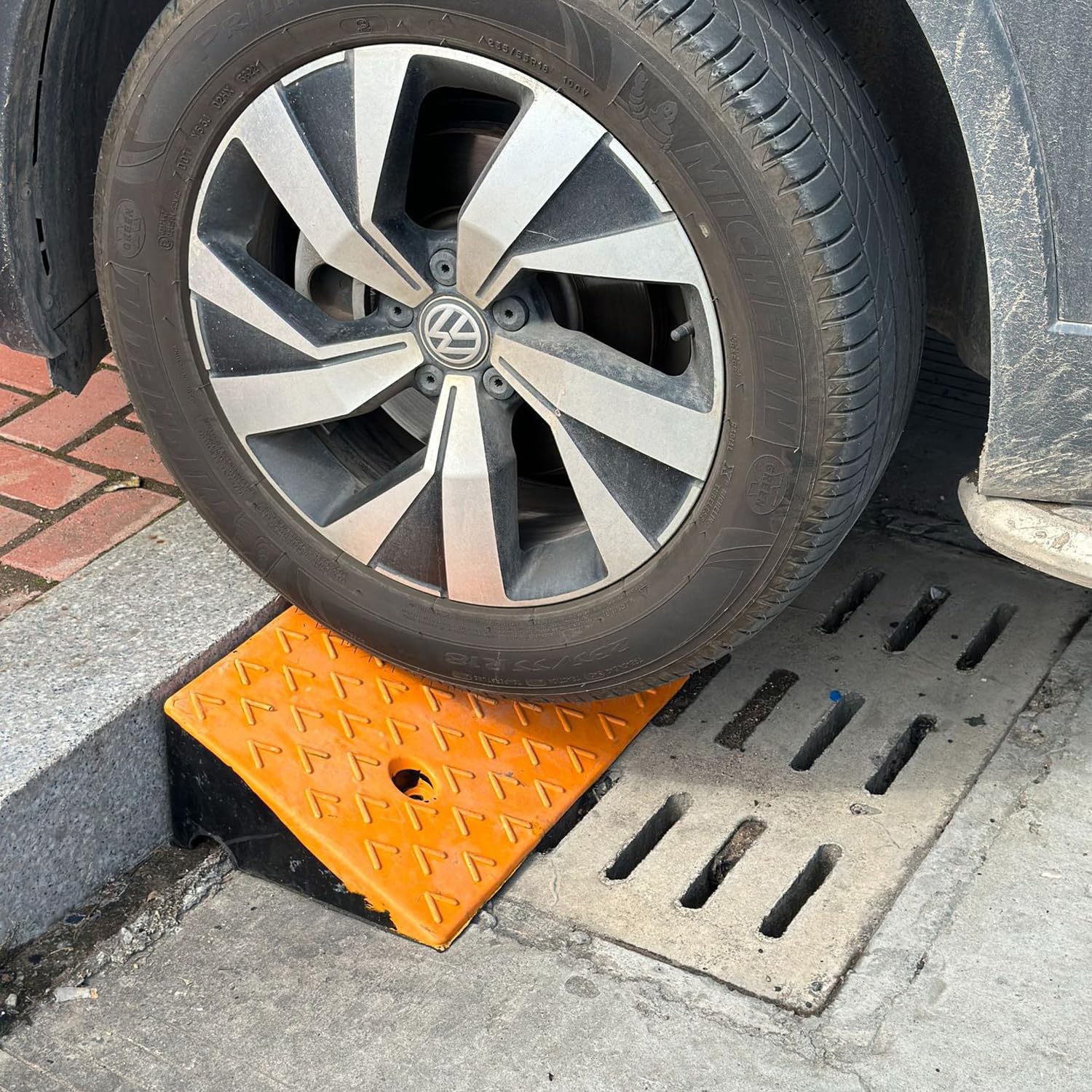 MYOYAY Rampa de goma de 5 pulgadas, rampa de umbral de goma resistente, rampa de umbral de 10 toneladas para vehículos de automóvil, rampa de