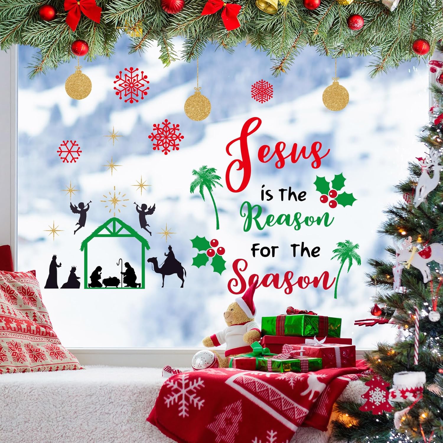 30 piezas de imán de Navidad para puerta de garaje, decoración de Navidad con muñeco de nieve, copo de nieve, Papá Noel, decoraciones de garaje para
