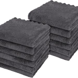 Orighty Paquete de 12 paños de microfibra ultrasuaves de 12 x 12 pulgadas, absorbentes y de secado rápido, paños de lavado multiusos para baño, Orighty Paquete de 12 paños de microfibra ultrasuaves de 12 x 12 pulgadas, absorbentes y de secado rápido, paños de lavado multiusos para baño,