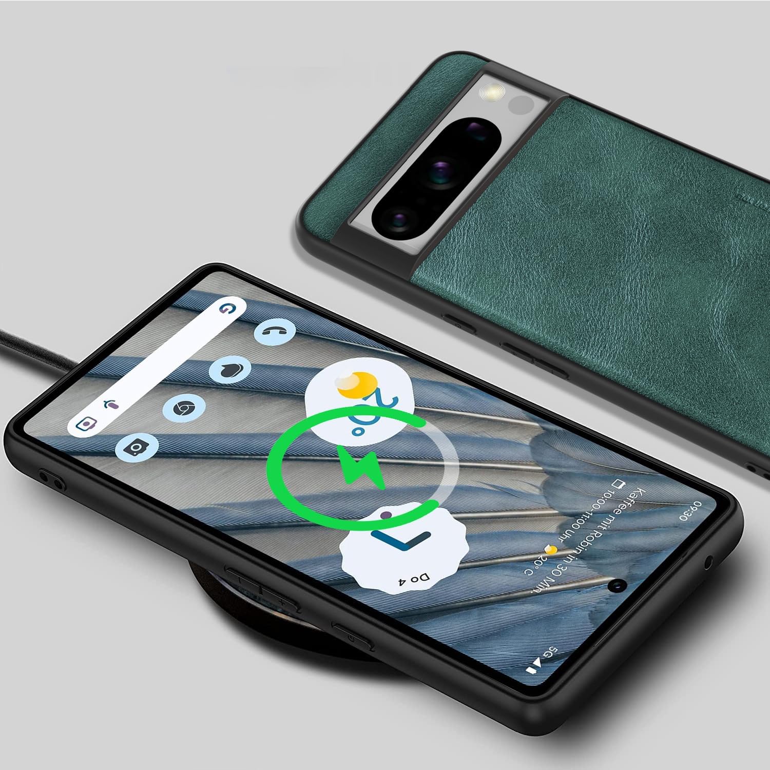 X-level Funda para Google Pixel 8 Pro, delgada y delgada de piel sintética de alta calidad, suave TPU a prueba de golpes, funda protectora para