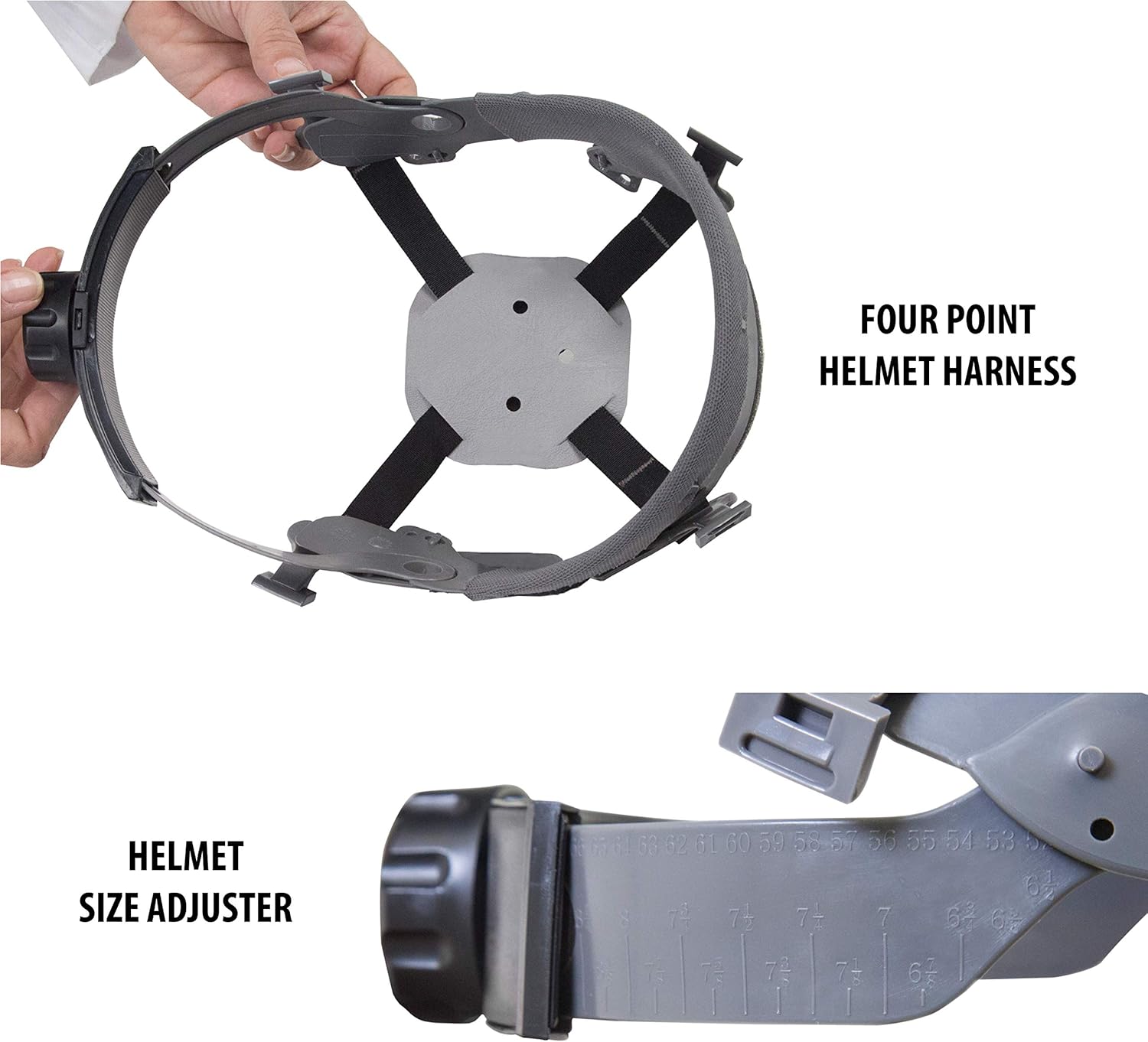 PPE by JORESTECH – Casco duro estilo gorra de polietileno de alta densidad con suspensión de trinquete ajustable para el trabajo, el hogar y