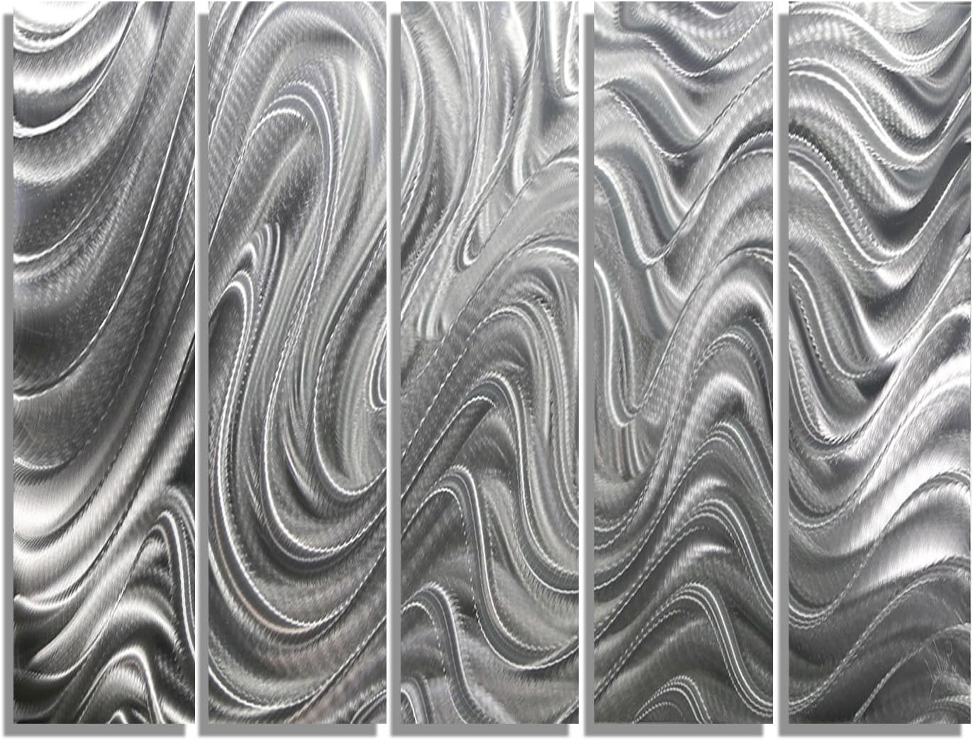 Statements2000 Arte abstracto moderno extra grande de pared de metal para interiores y exteriores, pintura 3D escultura colgante por Jon Allen,