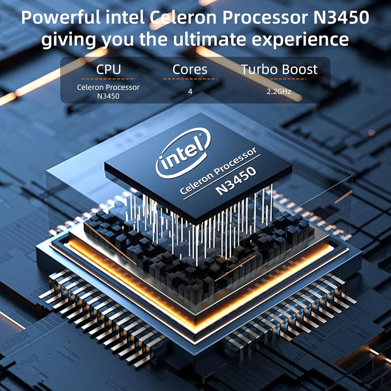 Computadora portátil de 15.6 pulgadas, Celeron N3450 de cuatro núcleos, 4 GB de RAM y SSD de 192 GB, computadoras portátiles Win11 con FHD IPS,