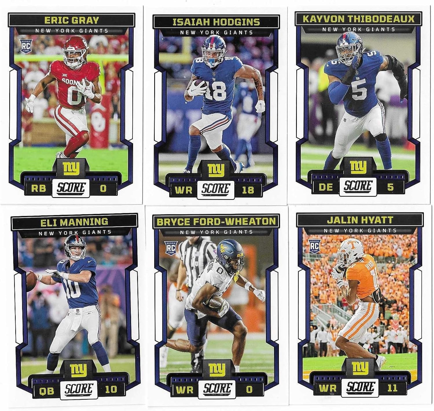 2023 Panini Score Football New York Giants Team Set Gift Pack 2023 Score Team Plus Bonus Giants Set 2010-2022
