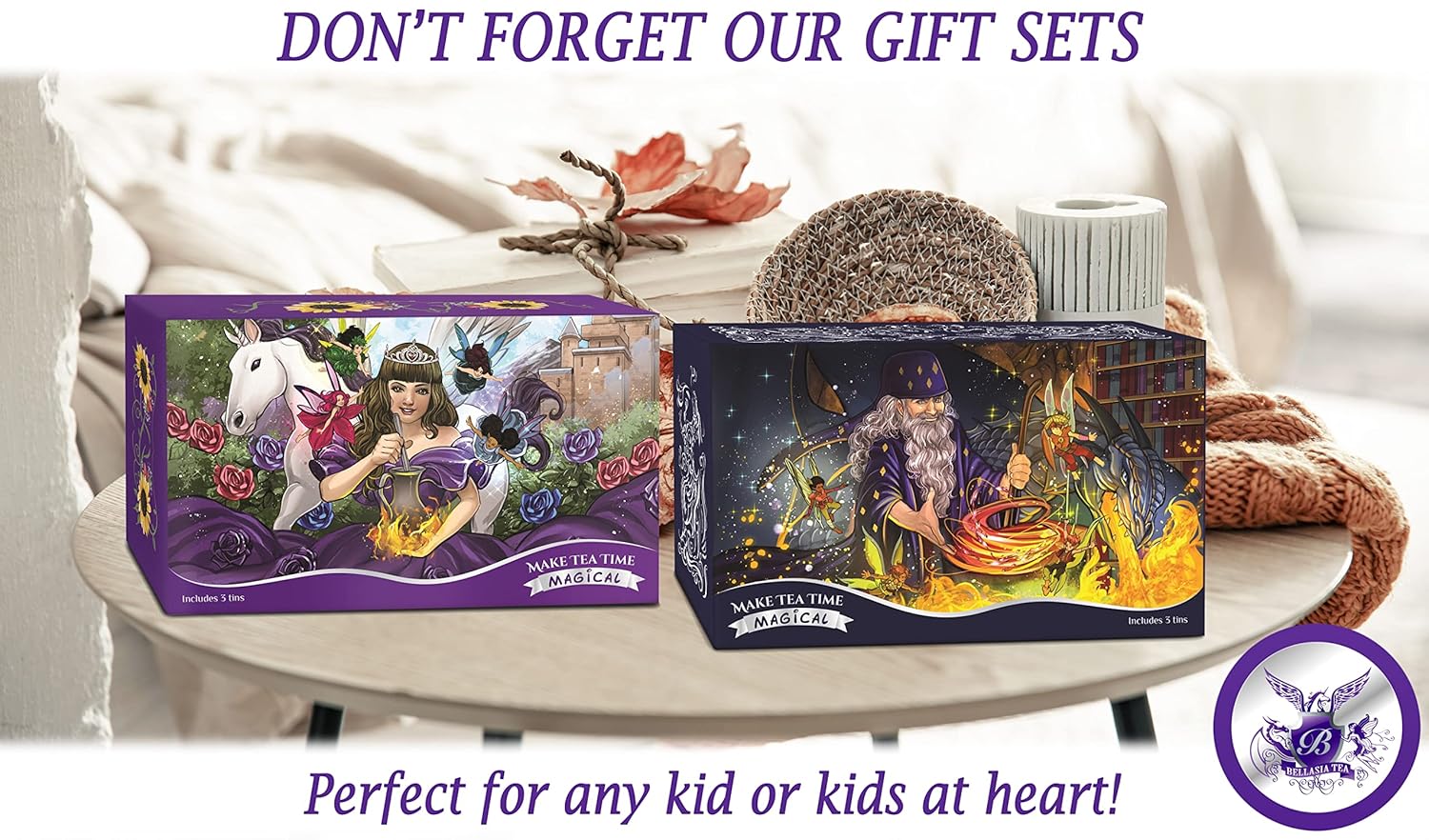 Té Royal-Tea de Bellasia. Té afrutado sin cafeína para niños. Regalo único de Tisane de fruta sin azúcar para niños. Fiesta de té de princesa