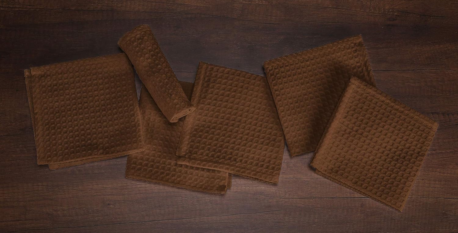 Paquete de 12 paños de cocina de algodón de 12 x 12 pulgadas, absorbentes, lavables, paños de limpieza de restaurantes, trapos para el hogar,