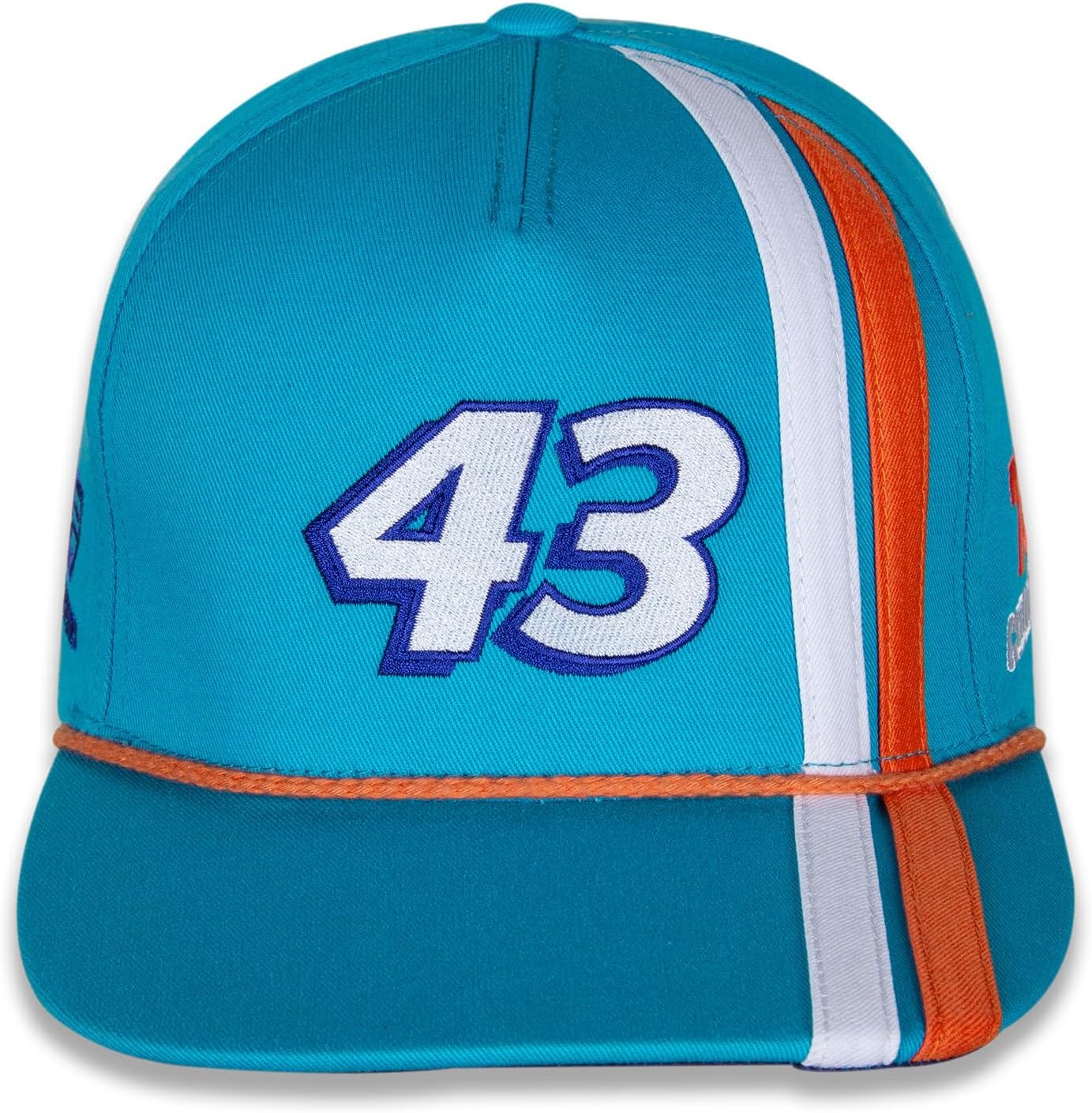 Richard Petty #43 NASCAR 2023 Sombrero de cuerda azul de Carolina con número grande 43 7 veces campeón, marino