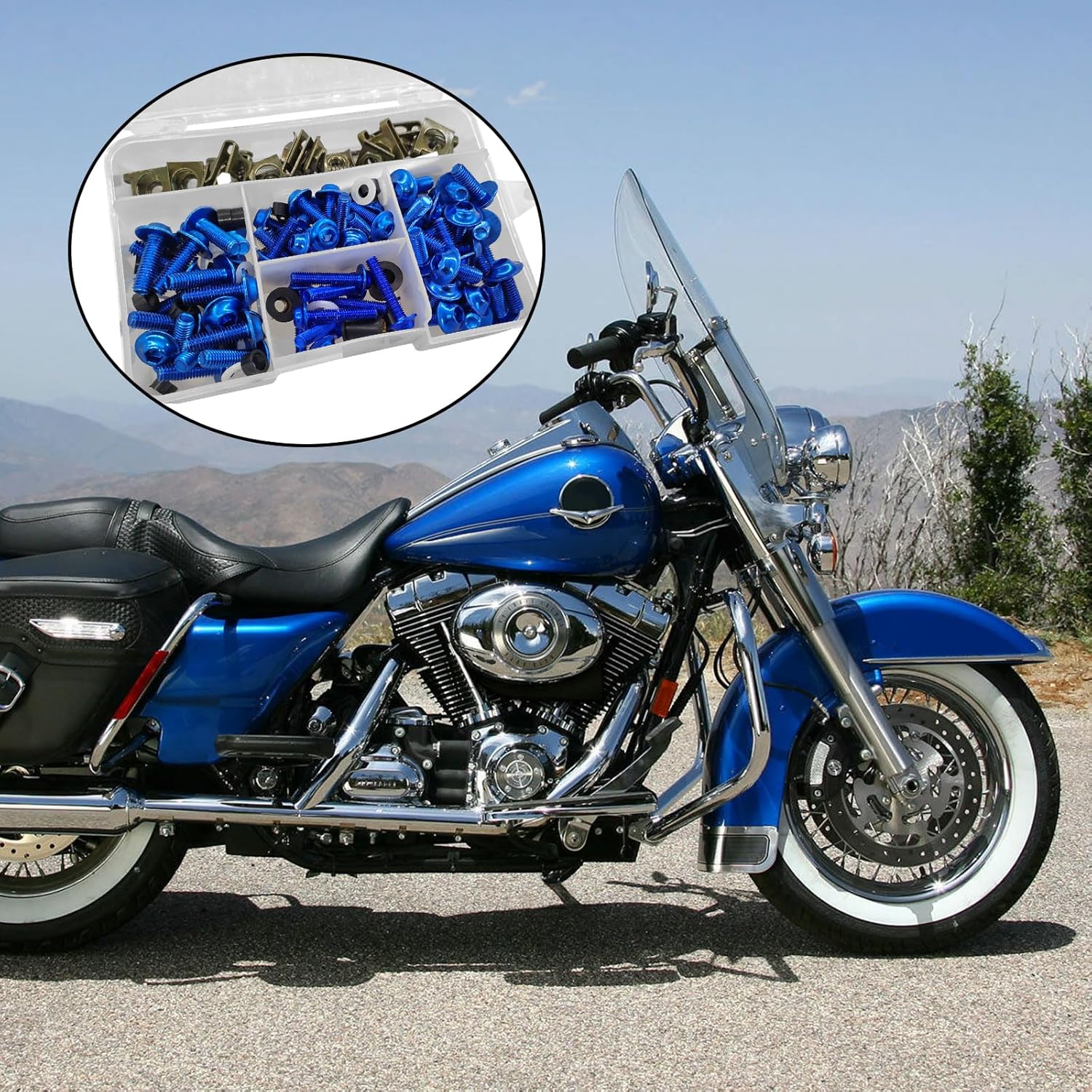 Kit de pernos de carenado de 177 piezas, tornillos para parabrisas de motocicleta M5 M6, tornillos universales de carenado de motocicleta, tornillos
