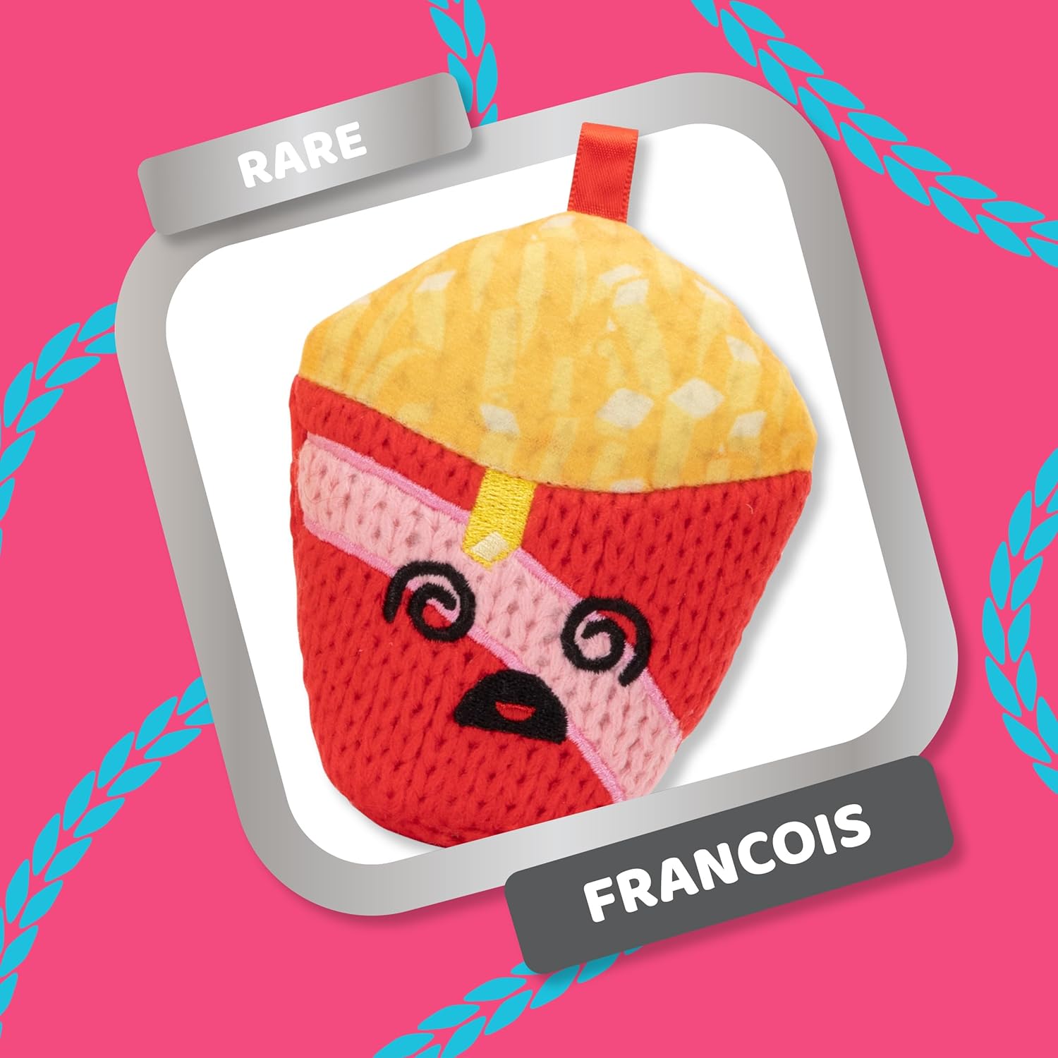 Ami Amis Juguete de punto de felpa de 4 pulgadas, frijol y francois, lindos juguetes de peluche coleccionables